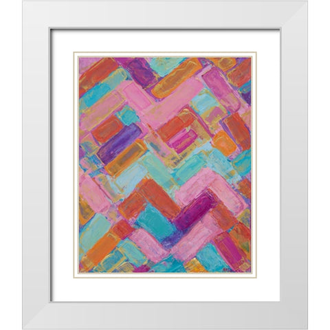 Golden Internodes I White Modern Wood Framed Art Print with Double Matting by Coolick, Ann Marie