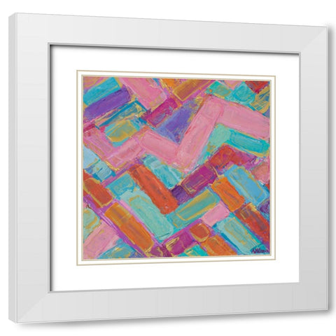 Golden Internodes II White Modern Wood Framed Art Print with Double Matting by Coolick, Ann Marie