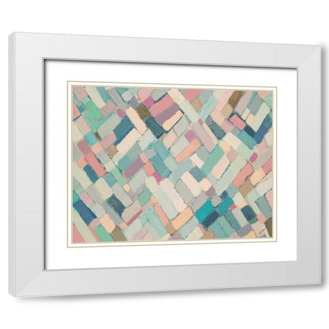 Infinity Pastels White Modern Wood Framed Art Print with Double Matting by Coolick, Ann Marie