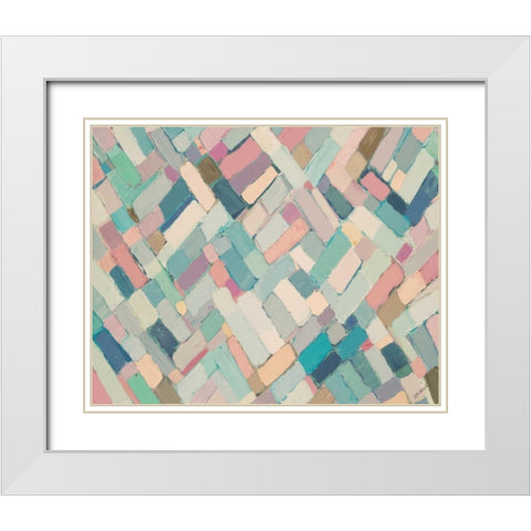 Infinity Pastels White Modern Wood Framed Art Print with Double Matting by Coolick, Ann Marie