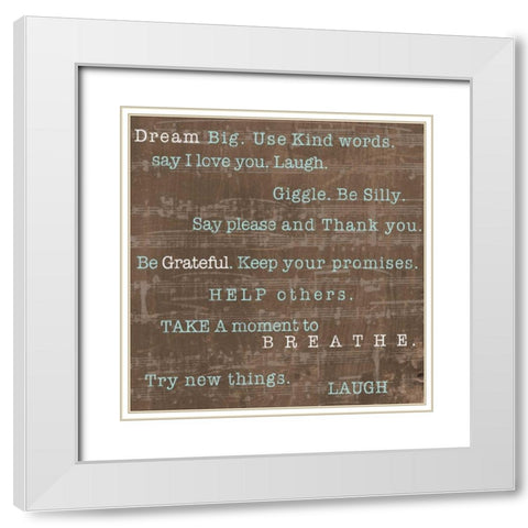 Encouraging Words White Modern Wood Framed Art Print with Double Matting by Studio, Sd Graphics