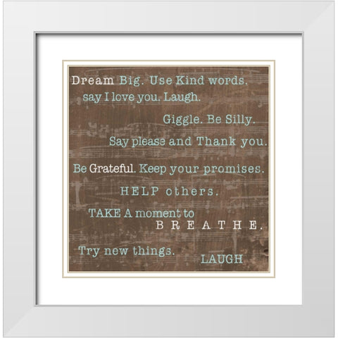 Encouraging Words White Modern Wood Framed Art Print with Double Matting by Studio, Sd Graphics
