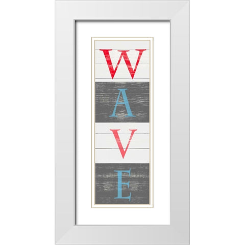Sea and Wave II White Modern Wood Framed Art Print with Double Matting by SD Graphics Studio