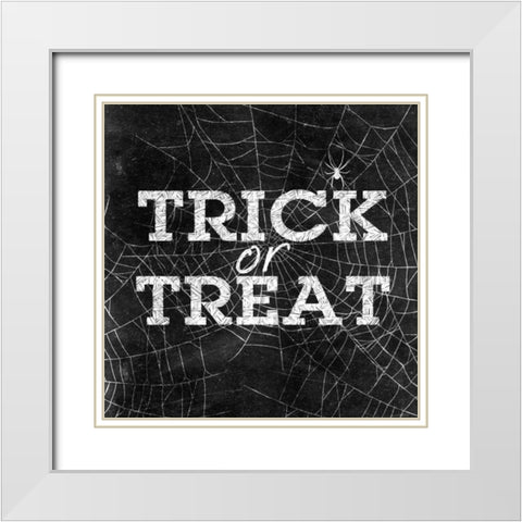 Trick or Treat White Modern Wood Framed Art Print with Double Matting by Studio, Sd Graphics