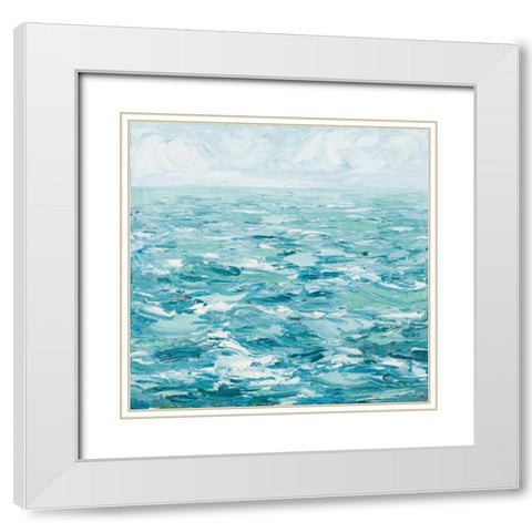 Rough Waters White Modern Wood Framed Art Print with Double Matting by Coolick, Ann Marie