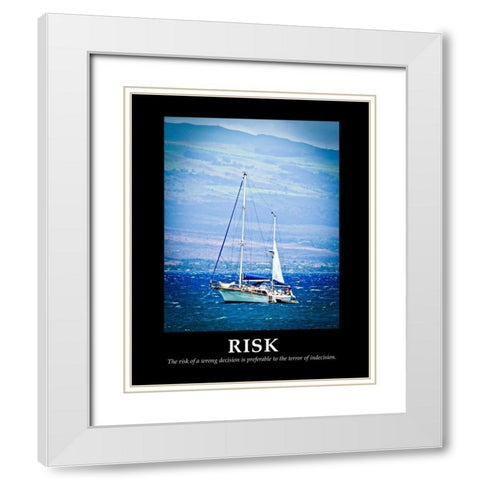 Risk White Modern Wood Framed Art Print with Double Matting by Nawrocke, Bruce