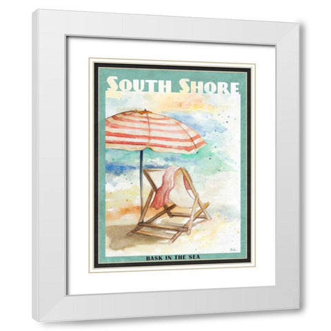 Shore Poster I White Modern Wood Framed Art Print with Double Matting by Pinto, Patricia