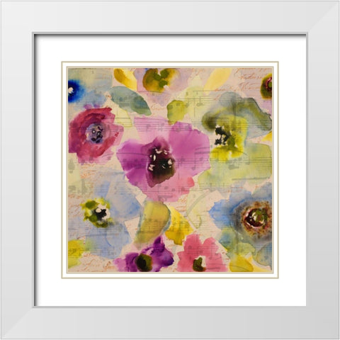 Belle Lumiere Melody White Modern Wood Framed Art Print with Double Matting by Loreth, Lanie