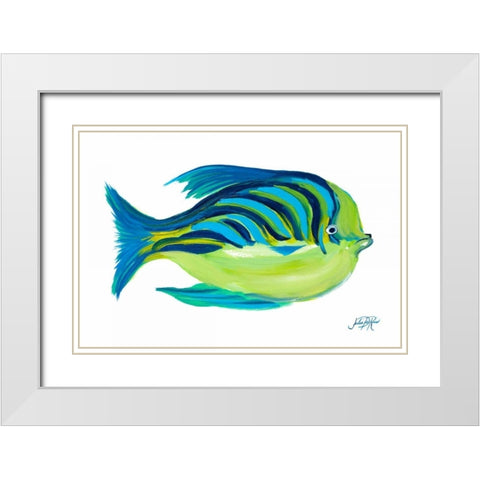 Fishy I White Modern Wood Framed Art Print with Double Matting by DeRice, Julie