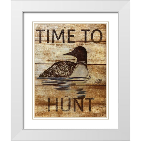 Time To Hunt  II White Modern Wood Framed Art Print with Double Matting by DeRice, Julie