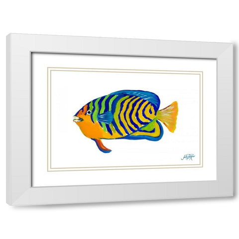 Fishy IV White Modern Wood Framed Art Print with Double Matting by DeRice, Julie