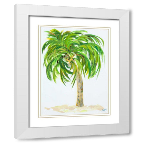 Palm Days III White Modern Wood Framed Art Print with Double Matting by DeRice, Julie