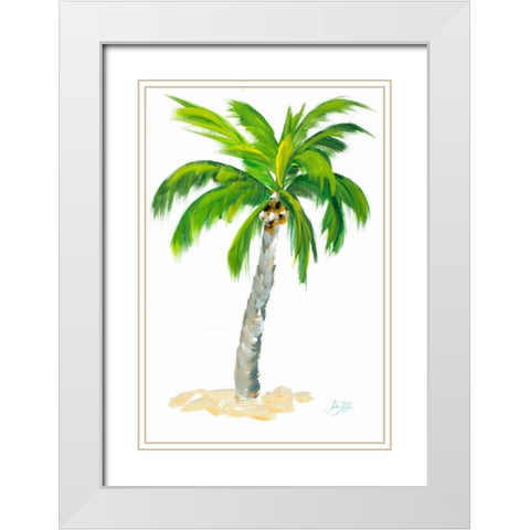 Palm Days V White Modern Wood Framed Art Print with Double Matting by DeRice, Julie
