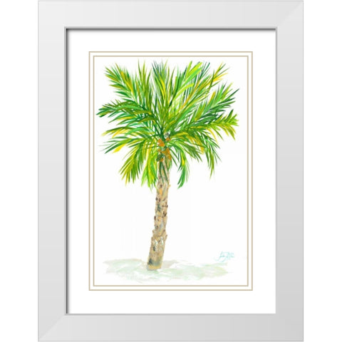 Palm Days VII White Modern Wood Framed Art Print with Double Matting by DeRice, Julie