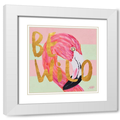 Be Wild and Unique II White Modern Wood Framed Art Print with Double Matting by DeRice, Julie