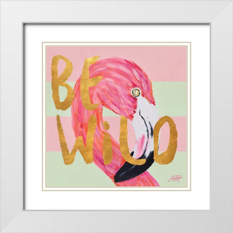 Be Wild and Unique II White Modern Wood Framed Art Print with Double Matting by DeRice, Julie