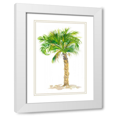 Palm Days VIII White Modern Wood Framed Art Print with Double Matting by DeRice, Julie