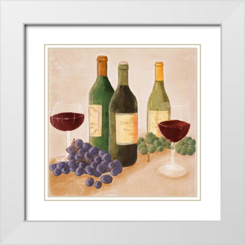 From the Vineyard White Modern Wood Framed Art Print with Double Matting by Josefina
