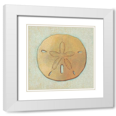 Coastal Treasures IV White Modern Wood Framed Art Print with Double Matting by Josefina
