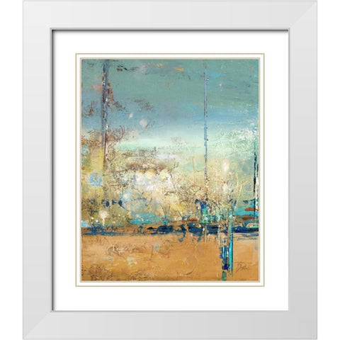 Adventure I White Modern Wood Framed Art Print with Double Matting by Pinto, Patricia
