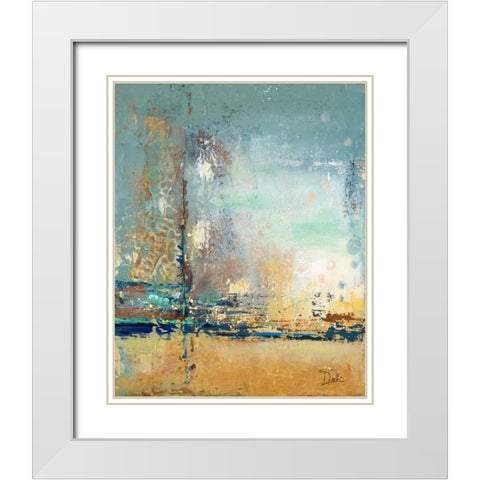 Adventure II White Modern Wood Framed Art Print with Double Matting by Pinto, Patricia