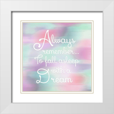 Remember I White Modern Wood Framed Art Print with Double Matting by Coolick, Ann Marie