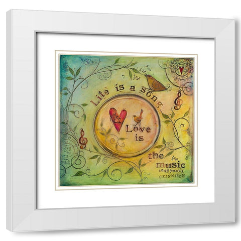 Peace Comes from Within II White Modern Wood Framed Art Print with Double Matting by Kinnison, Carolyn