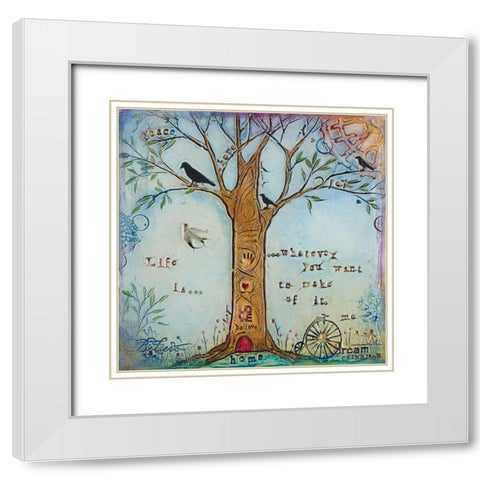 Big Things II White Modern Wood Framed Art Print with Double Matting by Kinnison, Carolyn