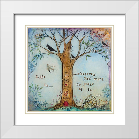 Big Things II White Modern Wood Framed Art Print with Double Matting by Kinnison, Carolyn