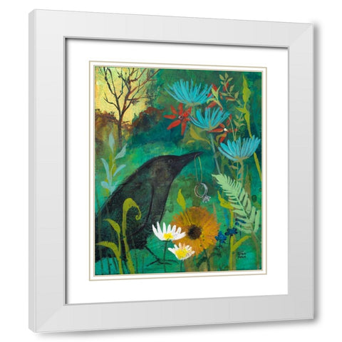 Eternity Ring White Modern Wood Framed Art Print with Double Matting by Maria, Robin