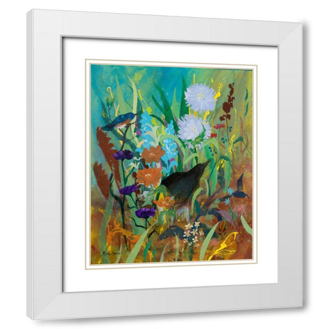 Growing Garden White Modern Wood Framed Art Print with Double Matting by Maria, Robin
