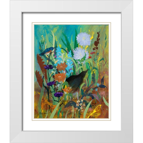 Growing Garden White Modern Wood Framed Art Print with Double Matting by Maria, Robin