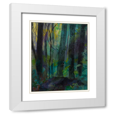 Weekend in the Woods White Modern Wood Framed Art Print with Double Matting by Maria, Robin