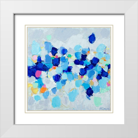 Amoebic Party I White Modern Wood Framed Art Print with Double Matting by Coolick, Ann Marie