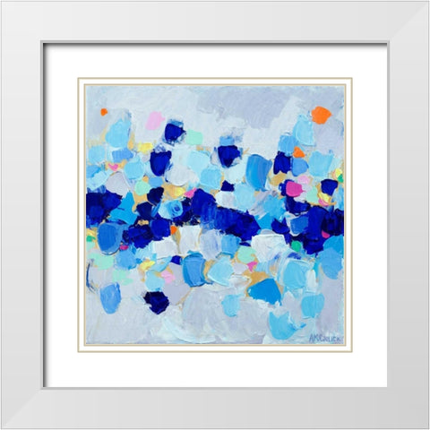 Amoebic Party II White Modern Wood Framed Art Print with Double Matting by Coolick, Ann Marie