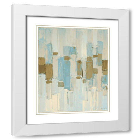 Muted Rhizome I White Modern Wood Framed Art Print with Double Matting by Coolick, Ann Marie