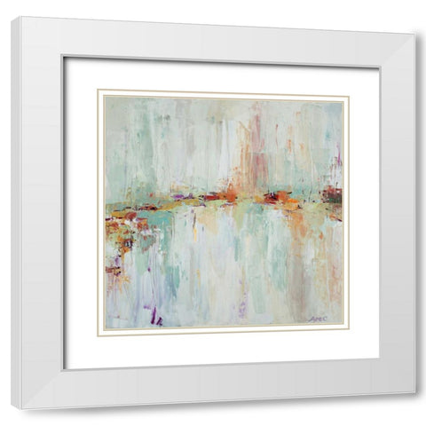 Abstract Rhizome Square White Modern Wood Framed Art Print with Double Matting by Coolick, Ann Marie