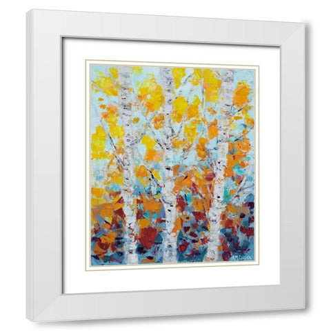 Aspen October II White Modern Wood Framed Art Print with Double Matting by Coolick, Ann Marie