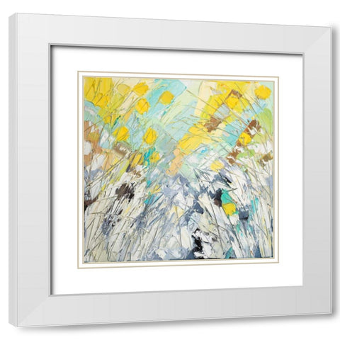 February Blooms White Modern Wood Framed Art Print with Double Matting by Coolick, Ann Marie