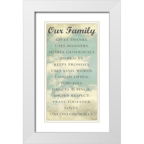 Our Family White Modern Wood Framed Art Print with Double Matting by Gardner, Sarah