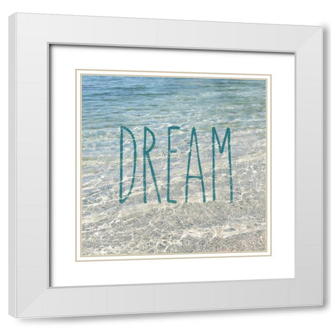 Dream In The Ocean White Modern Wood Framed Art Print with Double Matting by Gardner, Sarah