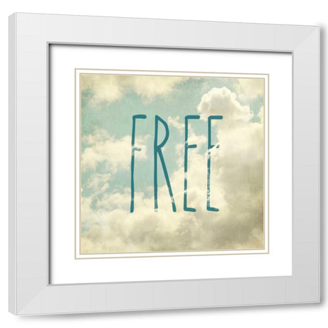 Free In The Clouds White Modern Wood Framed Art Print with Double Matting by Gardner, Sarah