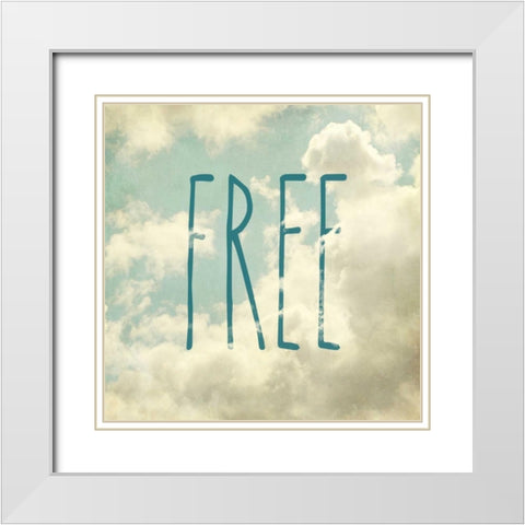 Free In The Clouds White Modern Wood Framed Art Print with Double Matting by Gardner, Sarah