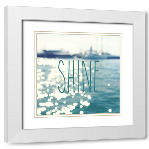 Shine In The Ocean White Modern Wood Framed Art Print with Double Matting by Gardner, Sarah