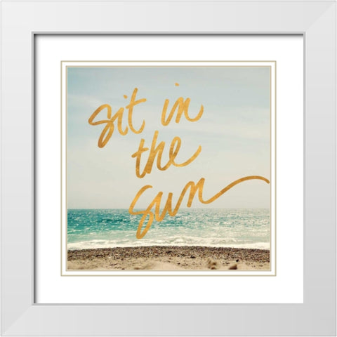 Ready for the Beach I White Modern Wood Framed Art Print with Double Matting by Gardner, Sarah