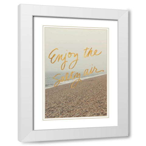 Enjoy the Salty Air White Modern Wood Framed Art Print with Double Matting by Gardner, Sarah