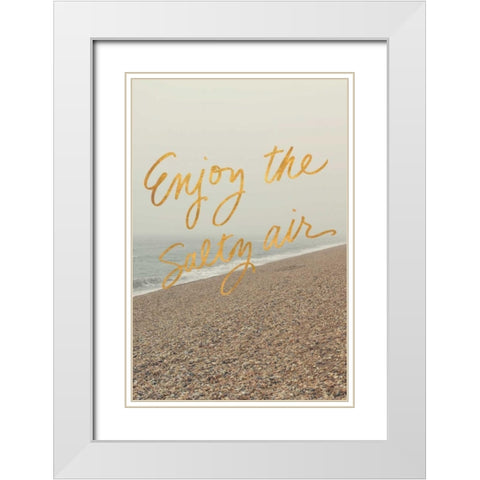 Enjoy the Salty Air White Modern Wood Framed Art Print with Double Matting by Gardner, Sarah