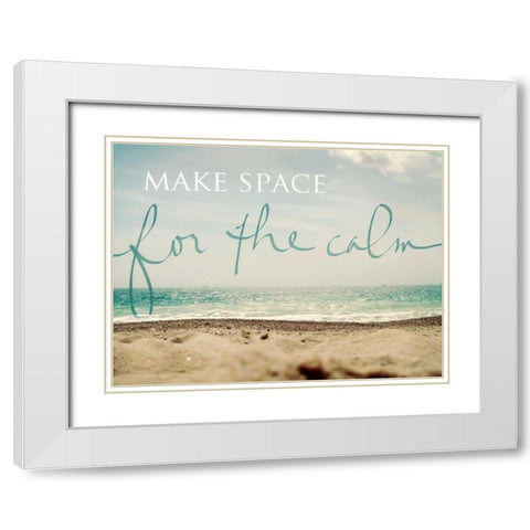 Make Space White Modern Wood Framed Art Print with Double Matting by Gardner, Sarah