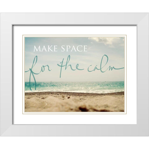 Make Space White Modern Wood Framed Art Print with Double Matting by Gardner, Sarah