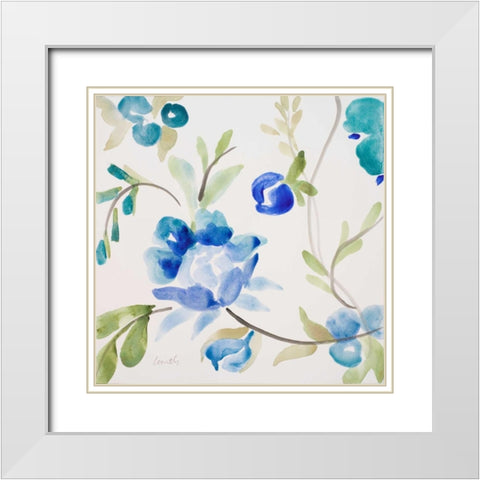 French Floral White Modern Wood Framed Art Print with Double Matting by Loreth, Lanie
